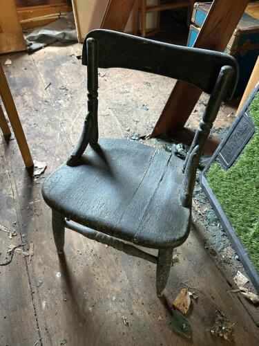 Wooden Child's Chair in Primitive Style