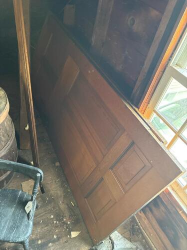 Set of Two Six-Panel Solid Wood Doors