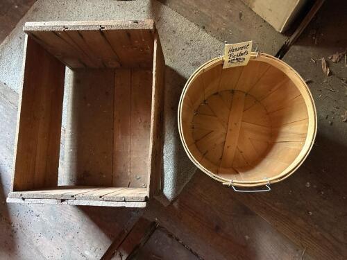 Wooden Crate and Harvest Basket