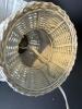 White Wicker Table Lamp With Floral Shade - 5