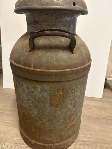 Large Vintage Whiting Milk Can From Boston MA