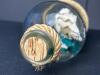 Small Ship in a Bottle Nautical Folk Art with Rope Accent - 5