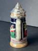 Very Small Gerz German Beer Stein Rothenburg with Pewter Lid - 4