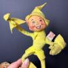 Trio of Annalee Dolls: Soldier Mouse, Santa, & Yellow Elf - 2
