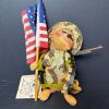 Trio of Annalee Dolls: Soldier Mouse, Santa, & Yellow Elf - 7