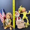 Trio of Annalee Dolls: Soldier Mouse, Santa, & Yellow Elf - 10