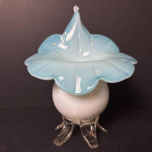 Hand-Blown Opalescent Glass Vase
