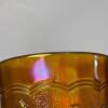 Pair of Amber Carnival Glass Tumblers - 5