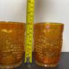 Pair of Amber Carnival Glass Tumblers - 8