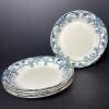 Four Royal Staffordshire Iris Pattern Porcelain Soup Bowls
