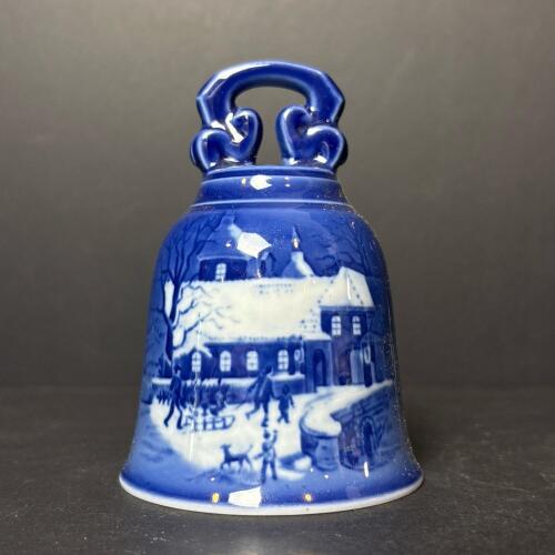 Royal Copenhagen 1995 Blue Porcelain Bell