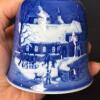 Royal Copenhagen 1995 Blue Porcelain Bell - 2