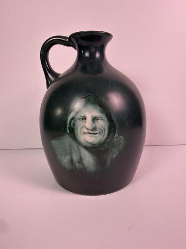 D&C France Painted Portrait Art Pottery Jug