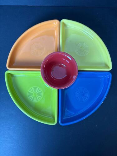 Fiesta Multi-Color Relish Tray with Center Bowl