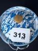 Blue and White Enamelware Bowl with Lid, Swirl Pattern - 7