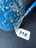 Blue And White Graniteware-Style Enamel Pitcher - 9