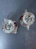 Pair Westmoreland Glass Grape and Cable Ruby Stain Creamer and Sugar - 3