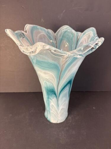 Murano Art Glass Vase in the Mid-Century Modern Style