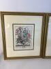 Pair of 16.5x14.5 Framed Floral Botanical Prints in Ornate Gold Frames - 3