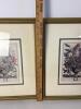 Pair of 16.5x14.5 Framed Floral Botanical Prints in Ornate Gold Frames - 4