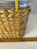 Woven Picnic Basket with Aluminum Handle and Insulated Lining - 7