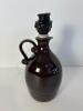 Novelty Brown Jug Ceramic Decanter / Music Box With Figural Stopper - 3