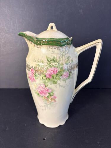 Altrohlau China Lidded Pitcher With Floral Rose Design