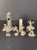 Seven Pewter Figurines Including Spooniques, Disney, and Fantasy Characters