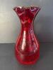 Crackle Art Glass Pitcher With Amberina Handle - 4