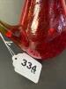 Crackle Art Glass Pitcher With Amberina Handle - 7