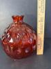 Red Textured Glass Vase in the Mid-Century Modern Style - 5