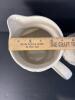 Three Longaberger Pottery Pitchers and Creamer, Blue Stripe - 4