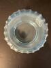 Blue Depression Glass Jar With Floral Embossing - 4