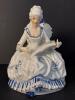 Pair of Blue and White Porcelain Figurines, Rococo-Style - 2