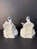 Pair of Blue and White Porcelain Figurines, Rococo-Style - 4
