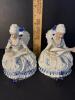Pair of Blue and White Porcelain Figurines, Rococo-Style - 6