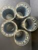 Set of Neoclassical-Style Blue and White Glass Tumblers - 4