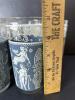Set of Neoclassical-Style Blue and White Glass Tumblers - 5