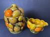 Ceramic Fruit Basket Jar and Creamer Pitcher Set - 8