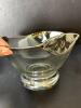 Clear Glass Bowl and Six Matching Dishes with Silver Trim - 2
