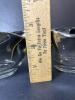 Clear Glass Bowl and Six Matching Dishes with Silver Trim - 8