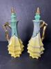 Pair of Japanese Art Deco-Style Porcelain Ewers with Floral Motif