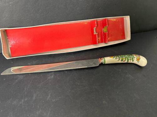 Spode Christmas Tree Cake Knife with Ceramic Handle