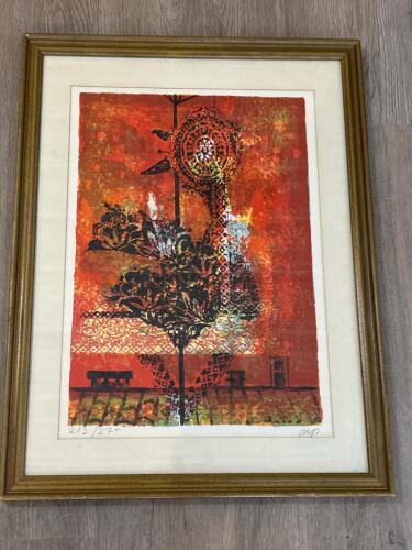 19"x25" Framed Abstract Serigraph by Jose Puig Marti