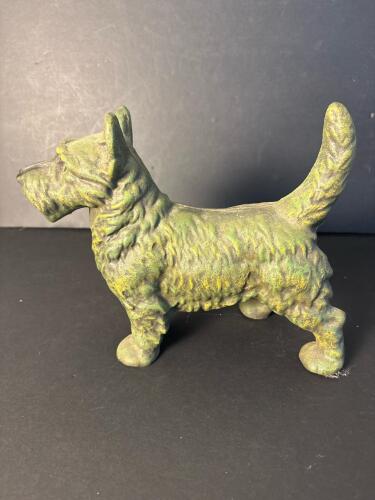 Heavy Cast Iron Scottie Dog Doorstop in the Manner of Early 20th Century