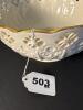 Lenox Porcelain Reticulated Bowl with Gold Trim - 6