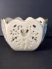 Lenox Porcelain Bowl With Heart Cutouts and Gilt Rim