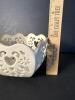 Lenox Porcelain Bowl With Heart Cutouts and Gilt Rim - 2