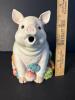 Ceramic Pig Teapot with Vegetables Motif - 2