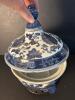 Blue and White Lidded Porcelain Decorative Tureen with Stand - 5